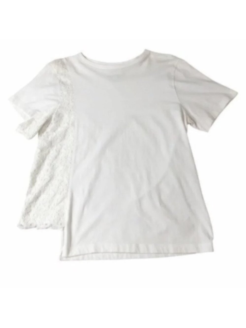 Public School White Lace Tee Shirt Medium
